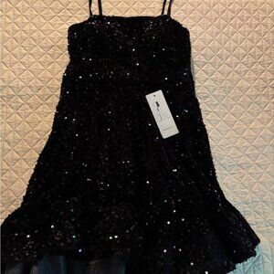 Black Sleeveless Spaghetti Strap Prom Sundress